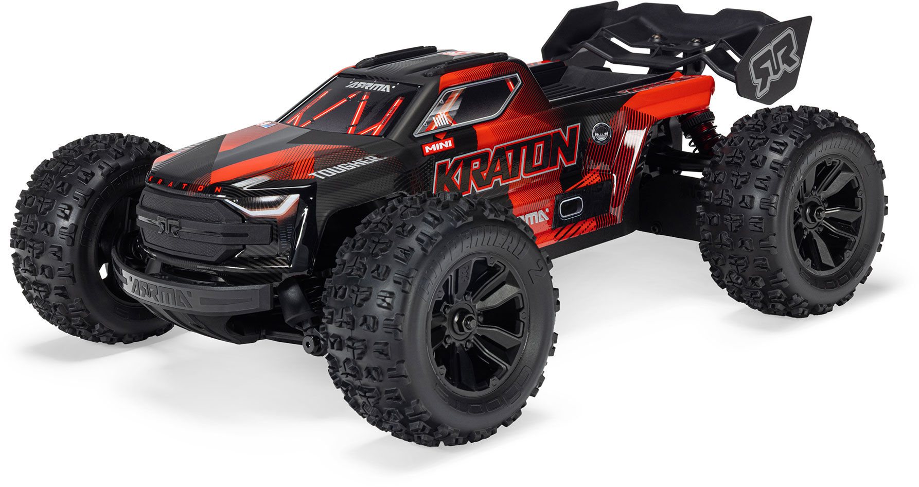 ARRMA 1/16 MINI KRATON 3S DSC 4X4 RTR Brushless Speed Truck, Black/Red