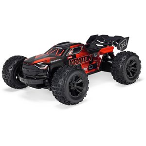 ARRMA 1/16 MINI KRATON 3S DSC 4X4 RTR Brushless Speed Truck, Black/Red