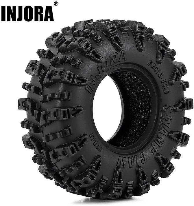 Injora 0.7 36*14mm Swamp Claw Tires for 1/30 SCX30 (T7019) (4)