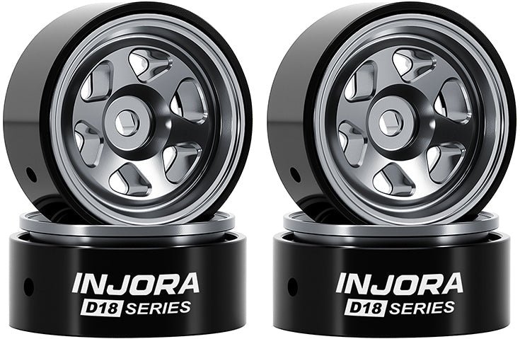 Injora 0.7 D18 6-Spoke Aluminum Wheels for 1/30 SCX30 (W7001)