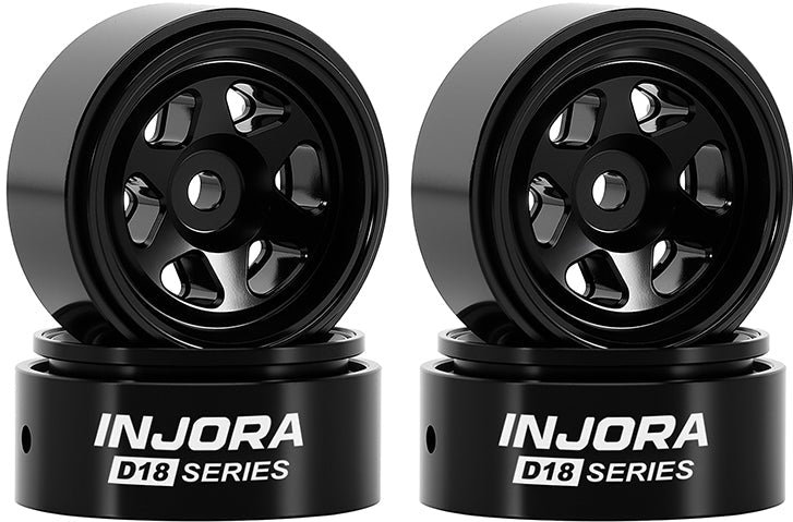 Injora 0.7 D18 6-Spoke Aluminum Wheels for 1/30 SCX30 (W7001)