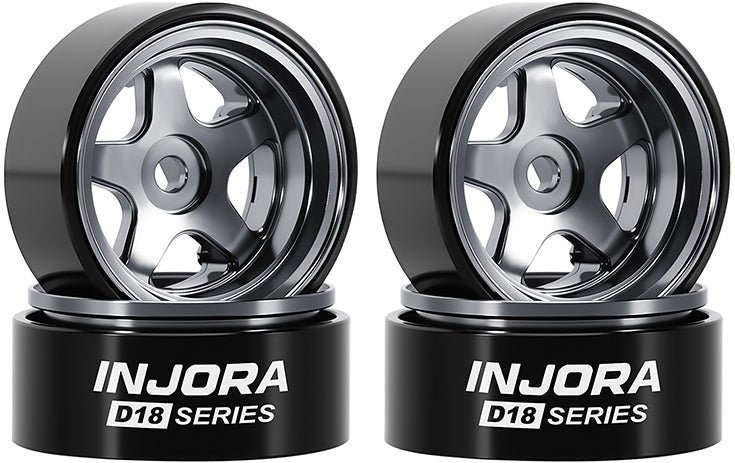 Injora 0.7 D18 5-Spoke Aluminum Wheels for 1/30 SCX30 (W7002)