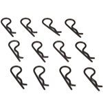 Losi Body Clips, Black (12): 22X-4 2.0