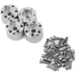 Treal Hobby Treal Hobby 1.9" Beadlock Wheel Hub Extension Spacers (Silver) (