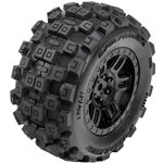 Badlands Front/Rear Tires MTD 12mm Black Split Six (2): ARRMA MI