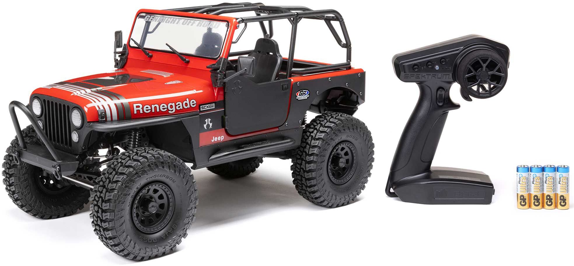 Axial 1/10 SCX10 III Jeep CJ-7 4X4 RTR Brushed Rock Crawler, Red