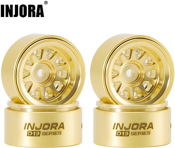 Injora 0.7 D19 Brass Beadlock Wheels for 1/30 SCX30 (W7007)