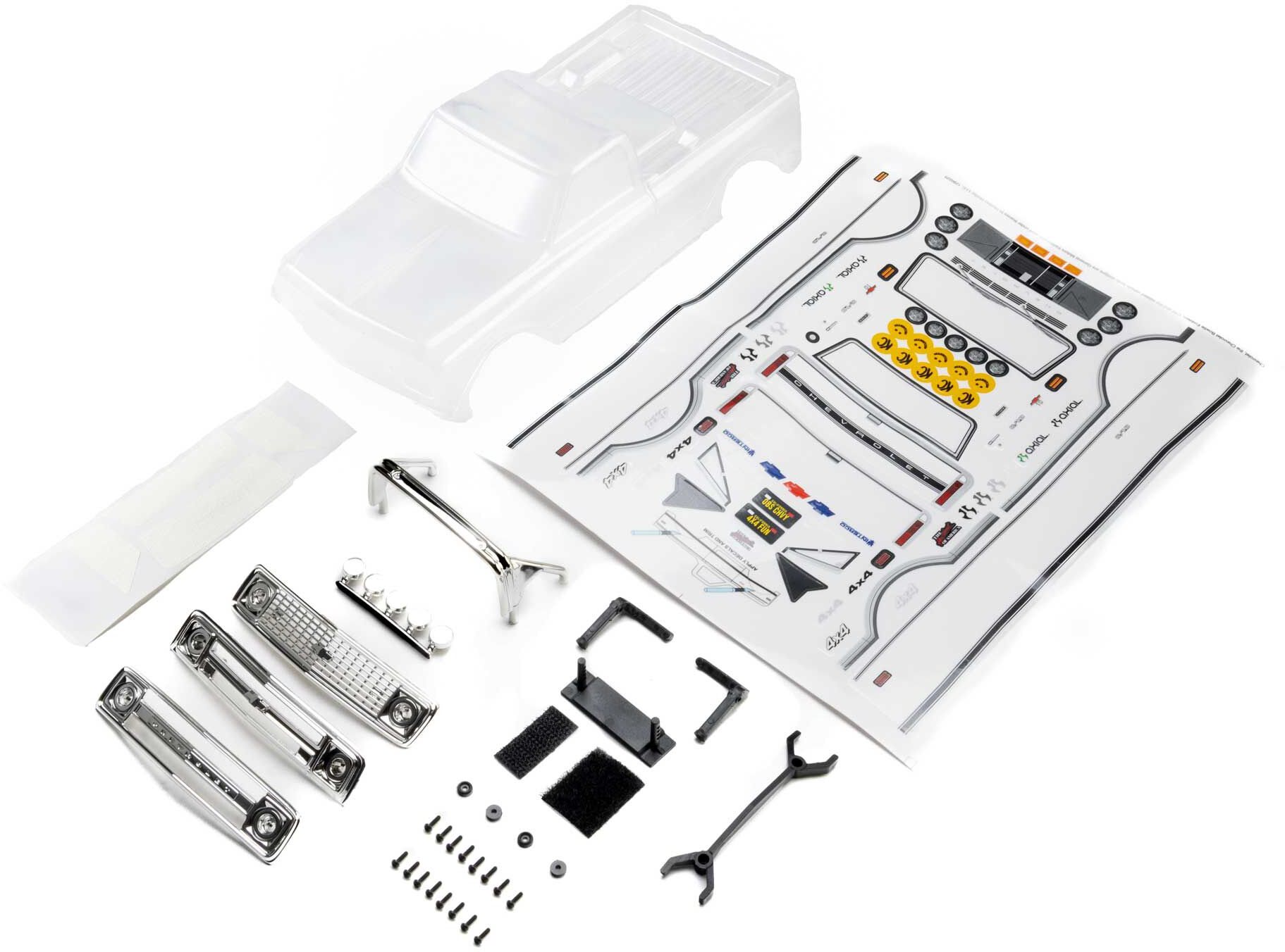 Axial 1/24 Chevy C10, \'67-\'72, Precut Clear Body: SCX24