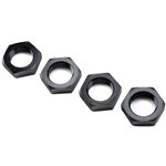 Losi Wheel Nut, Black (4): ALL 5IVE
