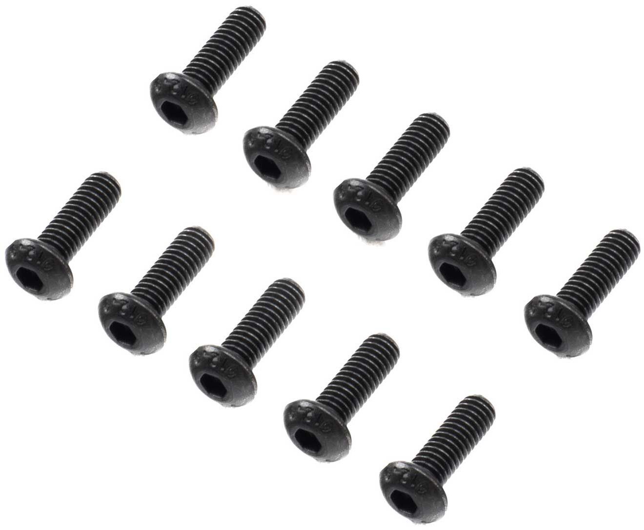Losi Button Head Screws, M4 x 12mm STL (10)