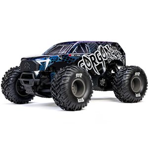 ARRMA 1/10 GORGON 223S 2WD RTR Brushless Monster Truck, Blue/Black