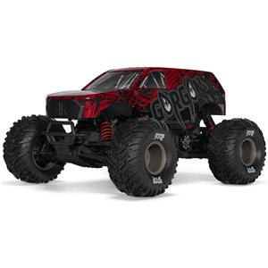 ARRMA 1/10 GORGON 223S 2WD RTR Brushless Monster Truck, Red/Black