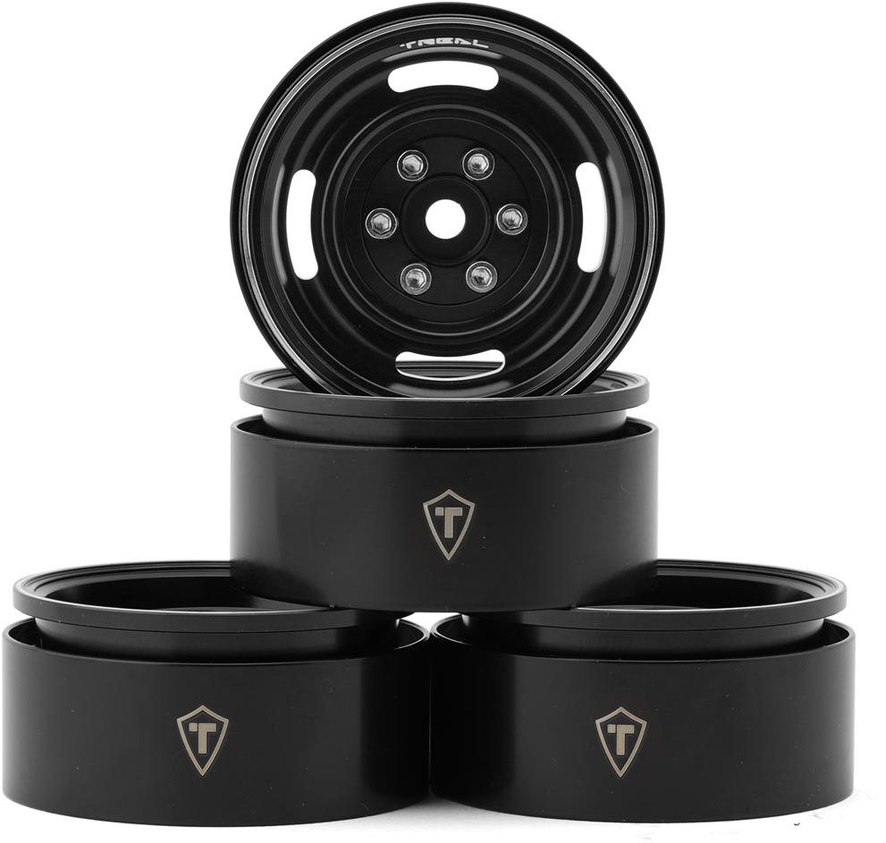 Treal Hobby Treal Hobby Type P 1.9\" Heavy Duty Vintage Style Wheels (Black)