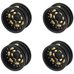 Power Hobby Brass 0.7" Wheels 3.6mm Offset / Tires (4), for Axial SCX30
