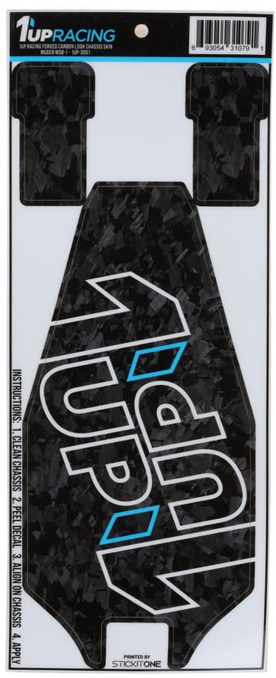 1UP Racing 1UP Racing Mugen MSB1 Twin 1UP Outline Logo Chassis Protector Sheet