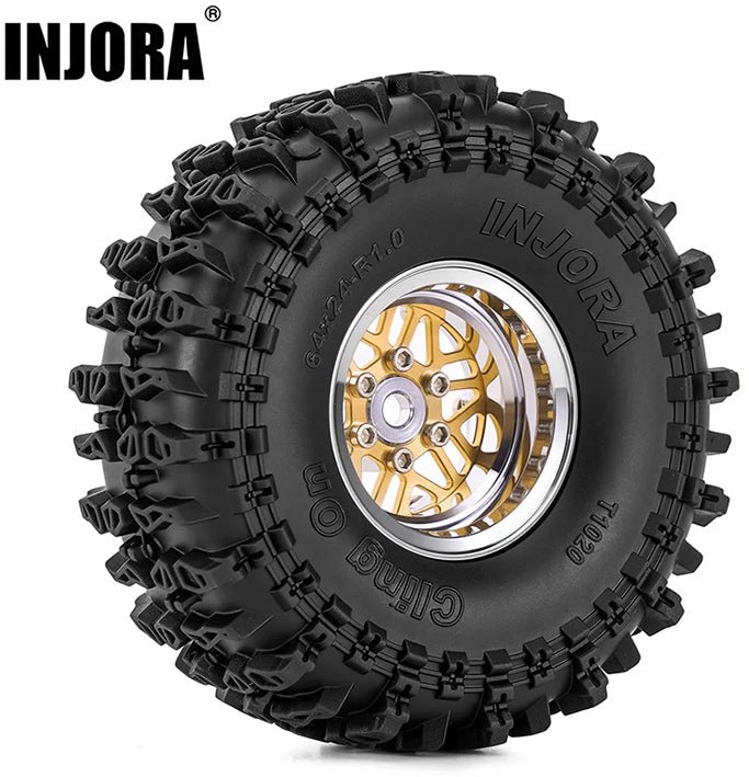 Injora 1.0 64*24mm -4.4mm Offset ModuWheel Set for Micro Crawlers (4)
