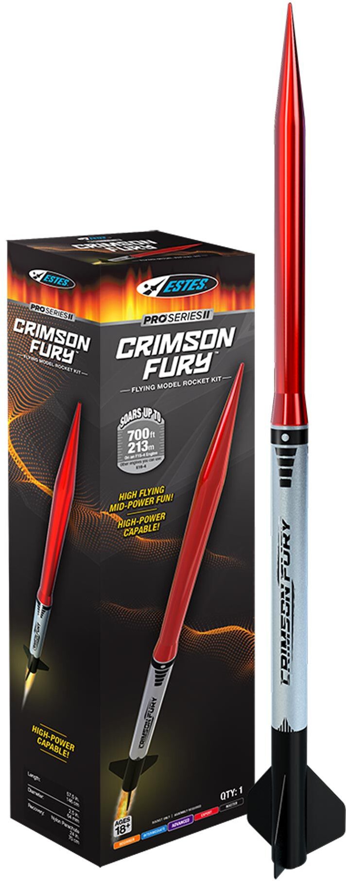 Estes Pro Series II Crimson Fury Rocket Kit