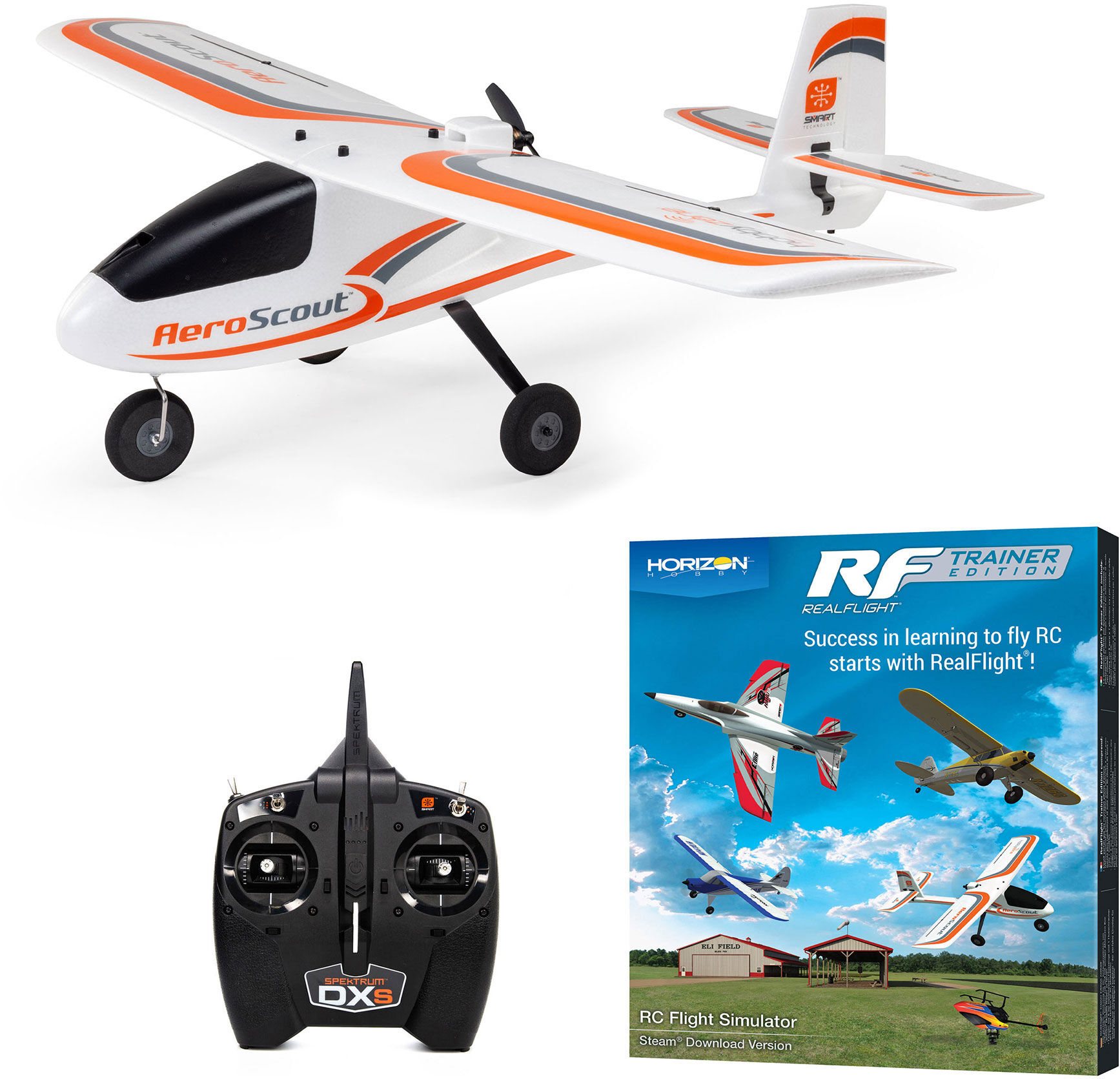 Hobby Zone AeroScout S 2 1.1m RTF Basic with SAFE and RealFlight