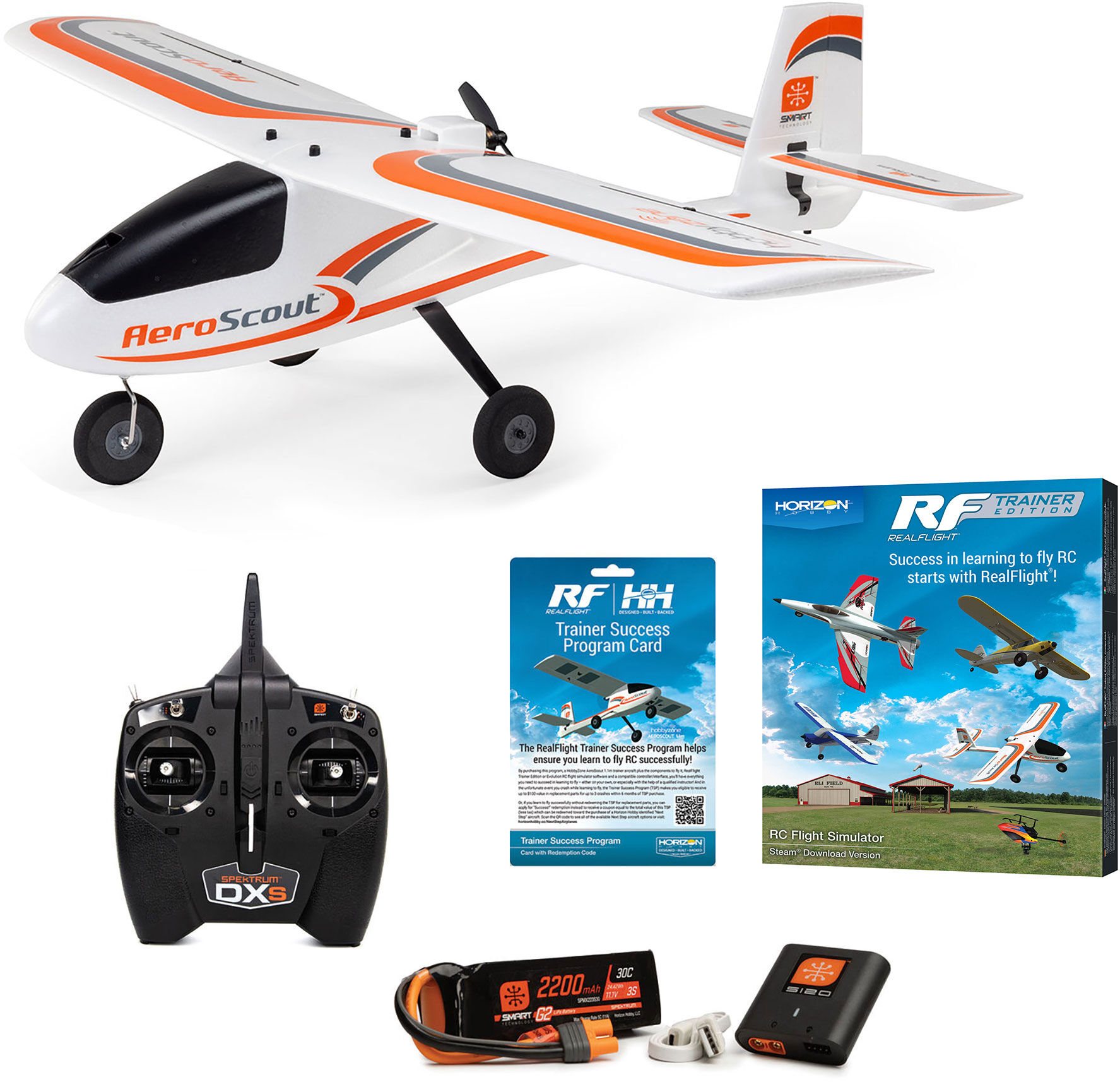 Hobby Zone AeroScout S 2 1.1m and RealFlight Trainer Success Program Ultima
