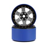 SSD RC SSD RC Challenger PL 2.2" Beadlock Crawler Wheels (Silver/Black) (2)