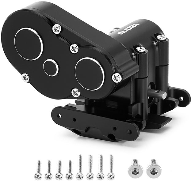 Injora Complete Transmission with Brass Skid Plate for 1/30 SCX30