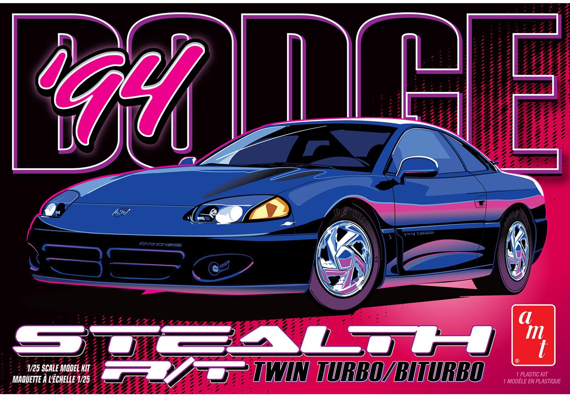 AMT 1/25 1994 Dodge Stealth R/T Twin Turbo Model Kit