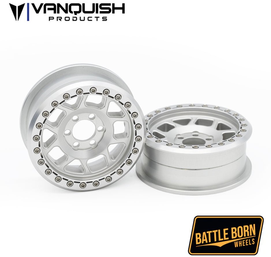 Vanquish Products  Battle Born Wheels Whiskey 2.2 Beadlock Crawler Wheels - Cear
