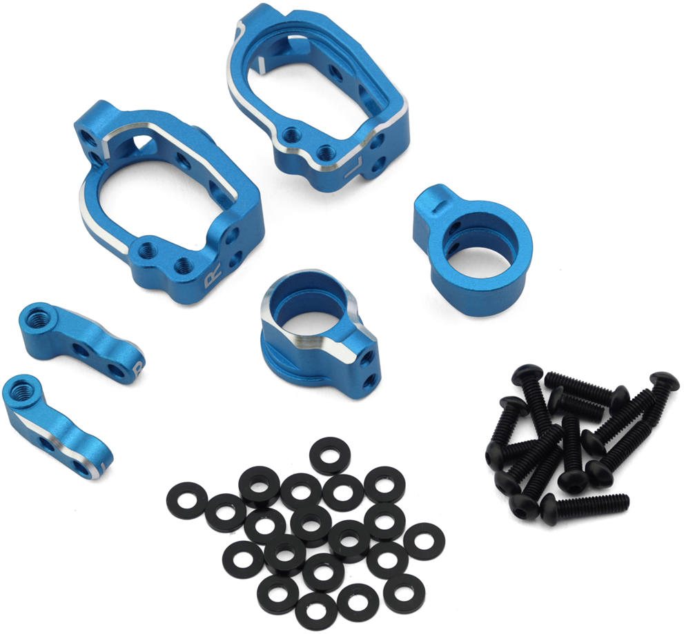 Yokomo Yokomo RD/SD/MD Aluminum Adjustable Front Steering Block Set (Blue)