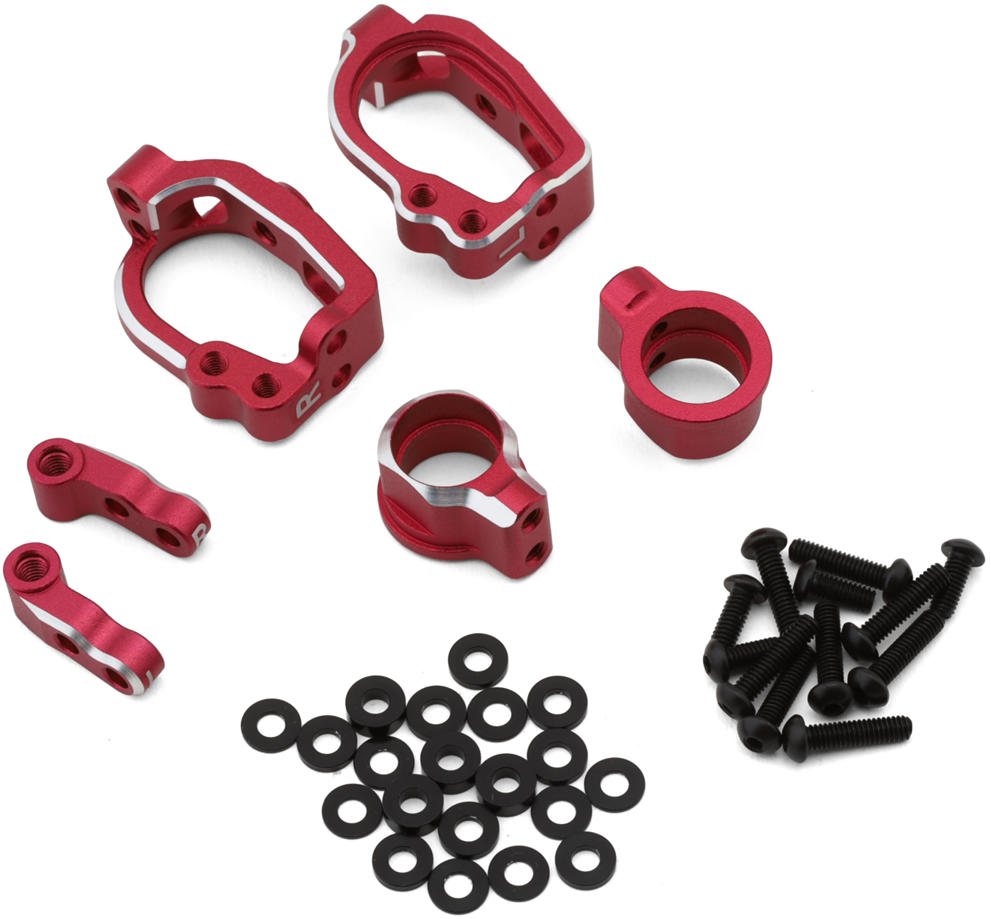 Yokomo Yokomo RD/SD/MD Aluminum Adjustable Front Steering Block Set (Red)
