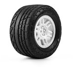Proline 1/16 Menace Front/Rear Street Tires Mounted 12mm White Split Six (2): ARRMA MINI KRATON