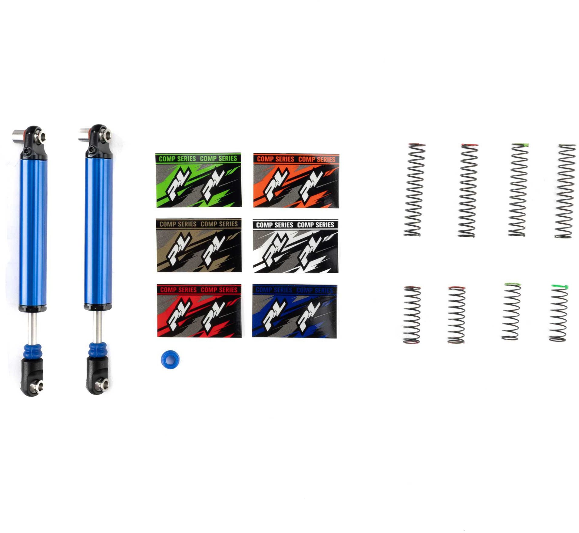 Proline Pro-Comp Front/Rear (97mm) Scaler Shocks, Blue (2): 1/10 Rock Crawlers