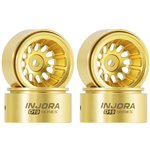 Injora 0.7 Turbine D19 Deep Dish Brass Wheels for 1/30 SCX30 (W7015)