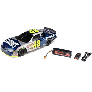 Losi 1/12 NASCAR RC Race Car Jimmie Johnson No. 48 Lowes Chevrolet Monte Carlo 2S AWD RTR Brushed On-Road (Battery & Charger Included), Blue