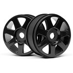 V7 1/8 Wheel, Black, 42X83mm (2Pcs)