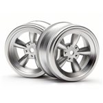 Matte Chrome Vintage 5 Spoke Wheel, 26Mm, 0Mm Offset (2Pcs)