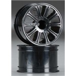 J Concepts Rulux, 1/16Th E-Revo Wheel, 2.2", Black, 2Pc