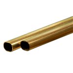 Brass Oval Tube (Small): 0.014" Wall X 12" Long