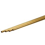 Round Brass Tube: 1.5Mm Od X 0.225Mm Wall X 300Mm Long