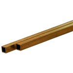 Square Brass Tube: 4Mm Od X 0.45Mm Wall X 300Mm Long