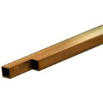 Square Brass Tube: 5Mm Od X 0.45Mm Wall X 300Mm Long