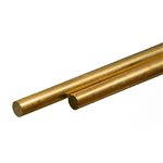 K+S Round Brass Rod: 0.114" Od X 12" Long