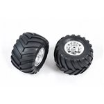 Rc Rear Tire / Wheel: 58242 Wild Willy 2000 (L&R, 1Pc Each)