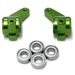 Aluminum Oversized Front Knuckles W/Bearings, Green, For Traxxas