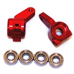 Aluminum Oversized Front Knuckles W/Bearings, Red, For Traxxas S
