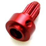 Aluminum Center Drive Shaft, Red, For Front Hub