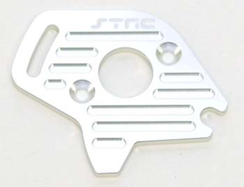 ST Racing Concepts Finned Aluminum Motor Plate, Silver, For Traxxas Slash / Hoss 4X