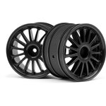 Black Tarmac Wheel, 2.2", 57X35mm, For The Wr8 (2Pcs)