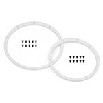 White Wheel Bead Lock Rings, For The Baja 5 (2Pcs)