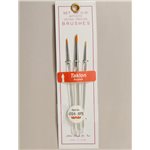 Golden Taklon Brush Sets, Size 2, 0, 5/0