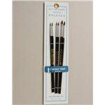 Red Sable Brush Set, 6Pcs, Sizes 1, 2, 3